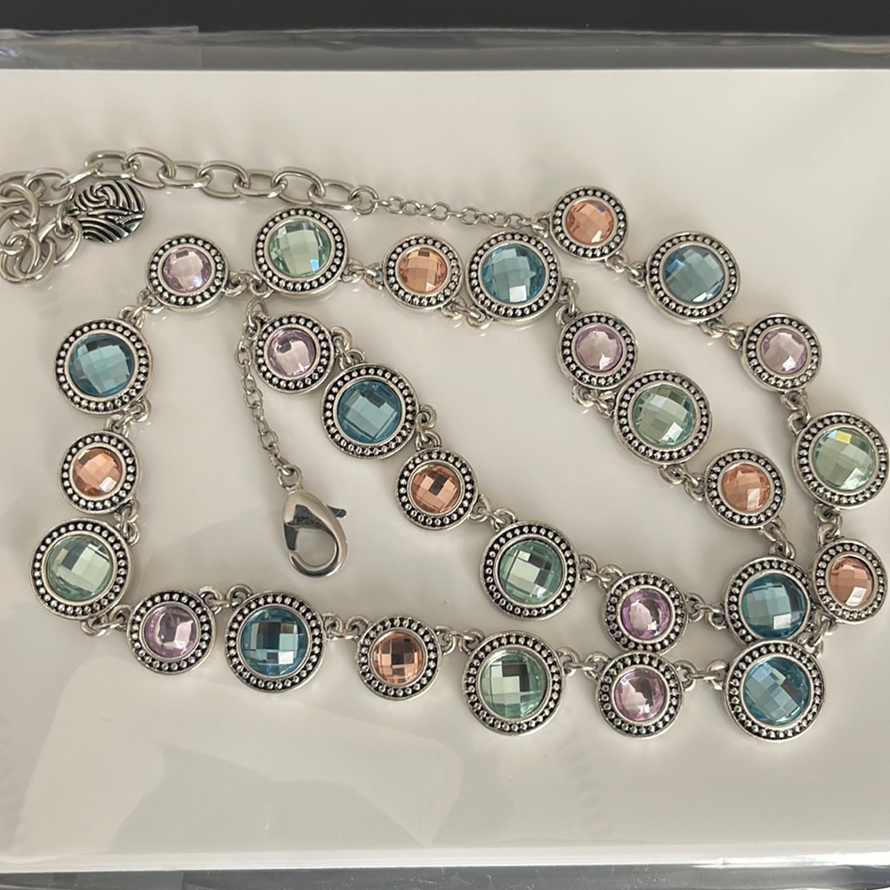 multicolor stone  necklace